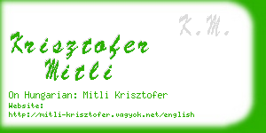 krisztofer mitli business card